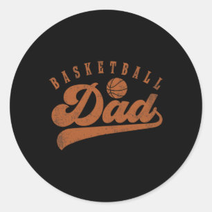 Sticker Rond Papa de basket-ball