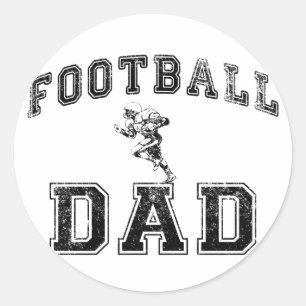 Sticker Rond Papa de football