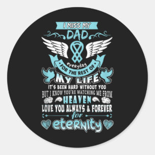 Sticker Rond Papa Est Mon Ange Gardien Qui Manque Le Jour Du So