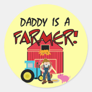 Sticker Rond Papa est un paysan t-shirts et cadeaux