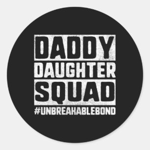 Sticker Rond Papa Et Fille Père Fille Escadron Bond