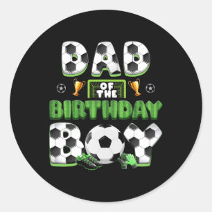 Sticker Rond Papa et Maman du groupe de football du garçon d'an