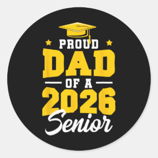 Sticker Rond Papa fière d'un terminal Cl de 2026 Maman senior 2