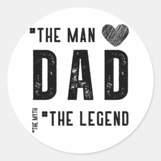 Sticker Rond Papa : La Légende