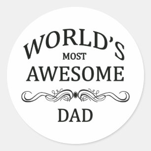 Sticker Rond Papa le plus génial du monde