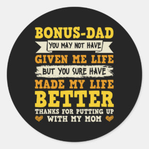Sticker Rond Papa Merci D'Avoir Pris Ma Mère