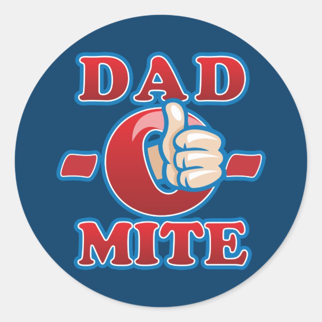 Sticker Rond Papa-O-Mite (Devant)