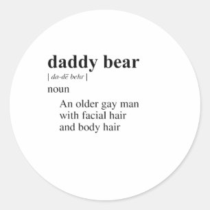 STICKER ROND PAPA OURS