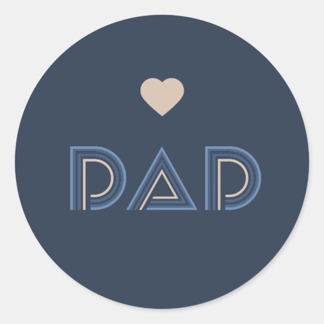 Sticker Rond Papa, Pilier d'honneur (Devant)