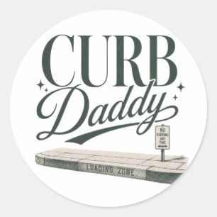 Sticker Rond Papa Trottoir
