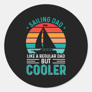Sticker Rond Papa voilier