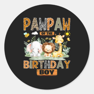 Sticker Rond Papaye du safari jungle sauvage du garçon d'annive