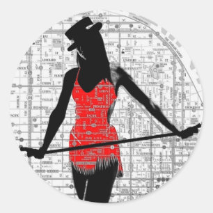 Sticker Rond Paper Dance SF