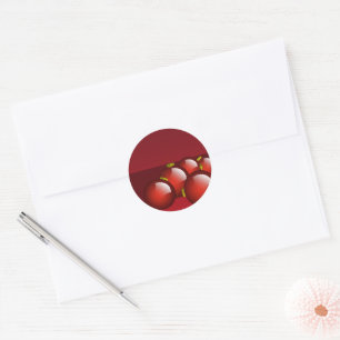 Sticker Rond Papeterie rouge