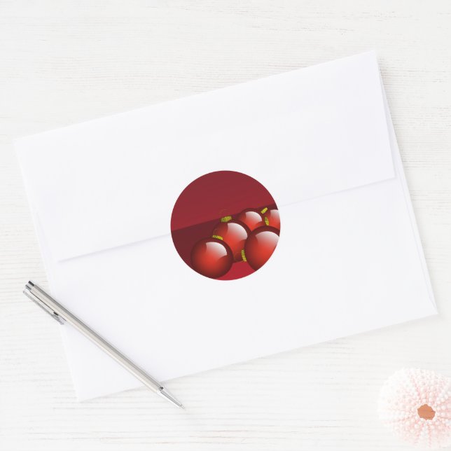Sticker Rond Papeterie rouge (Enveloppe)
