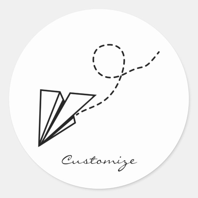 Sticker Rond Papier avion vol Thunder_Cove (Devant)