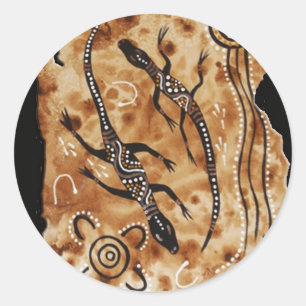 Sticker Rond Papier Goannas