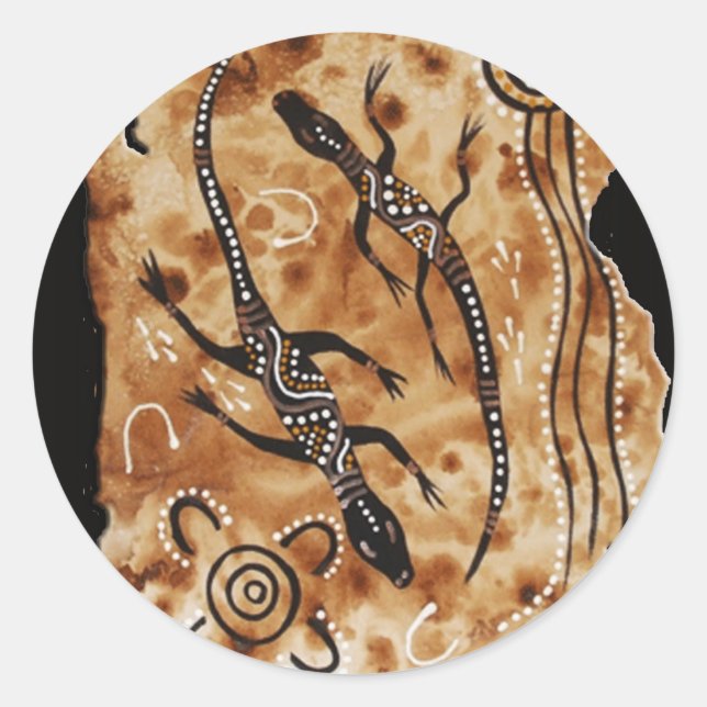 Sticker Rond Papier Goannas (Devant)