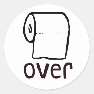 Sticker Rond Papier hygiénique de TP plus de