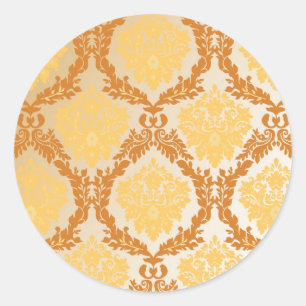 Sticker Rond Papier peint Damas 5