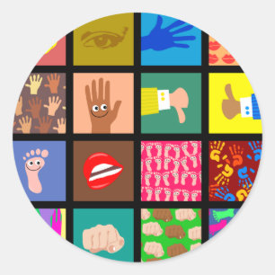 Sticker Rond Papier peint de tuile d'anatomie