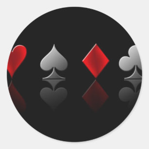 Sticker Rond papier peint-poker-6