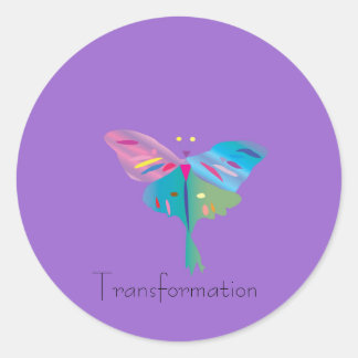 Sticker Rond Papillon