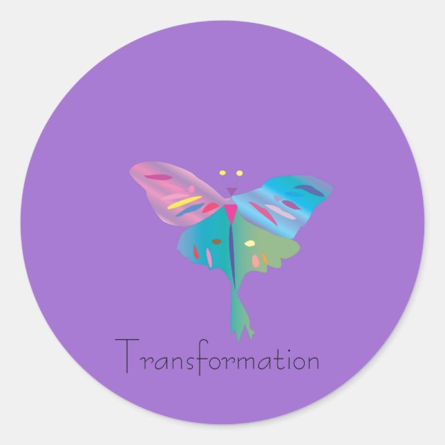 Sticker Rond Papillon (Devant)