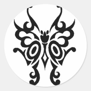Sticker Rond Papillon