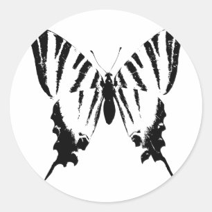 Sticker Rond Papillon