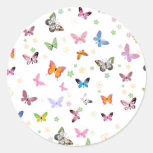 Sticker Rond Papillon 2