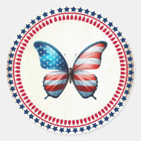 papillon 4 juillet patriotique américain