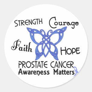 Sticker Rond Papillon celtique 3 de cancer de la prostate