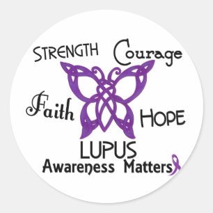 Sticker Rond Papillon celtique Lupus 3