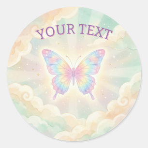 Sticker Rond Papillon de lumière commémoratif