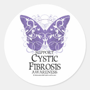 Sticker Rond Papillon de mucoviscidose