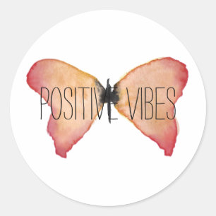 Sticker Rond Papillon de pêche