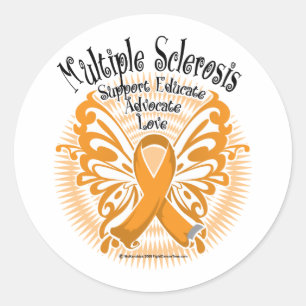 Sticker Rond Papillon de sclérose en plaques 3