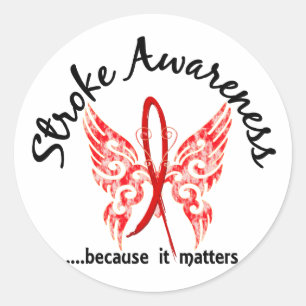 Sticker Rond Papillon de tatouage Grunge 6.1 AVC