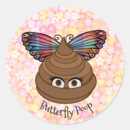 Sticker Rond Papillon Emoji