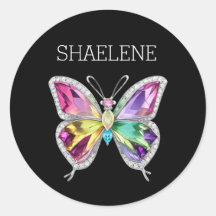 Papillon en cristal arc-en-ciel bijoux