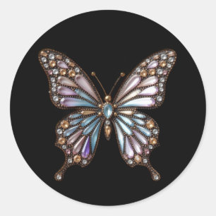 Sticker Rond Papillon en strass à bijoux Swallowtail