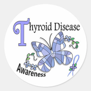 Sticker Rond Papillon en verre tendu 2 Thyroïde