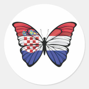Sticker Rond Papillon Hypolimnas Croatie