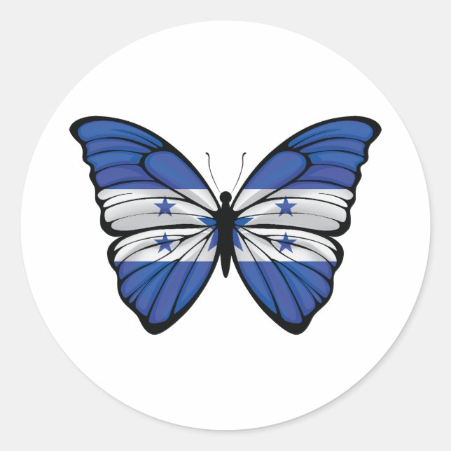 Sticker Rond Papillon Hypolimnas du Honduras (Devant)