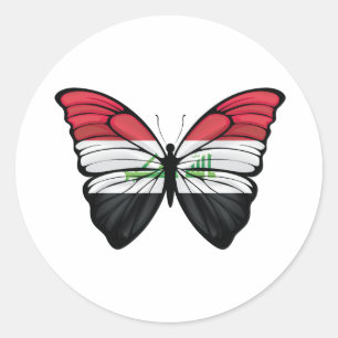 Sticker Rond Papillon Hypolimnas Iraq