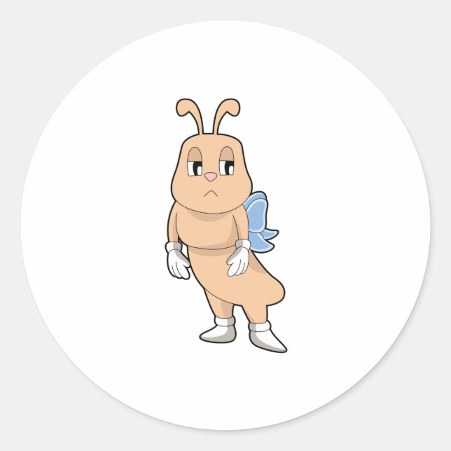 Sticker Rond Papillon sans ailes (Devant)