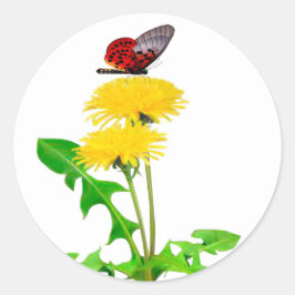 Sticker Rond Papillon sur les sceaux d'enveloppe de Dandelion