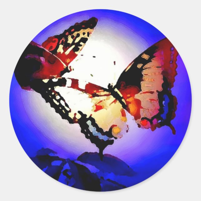 Sticker Rond Papillons (Devant)