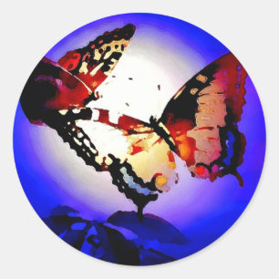 Sticker Rond Papillons